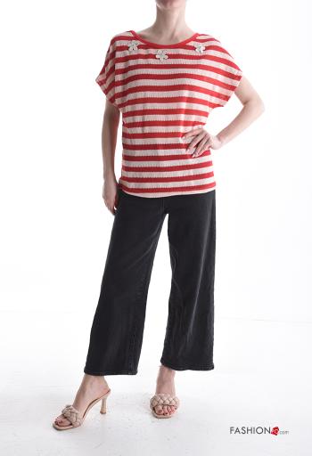 Striped short sleeve crew neck T-shirt - ph 5