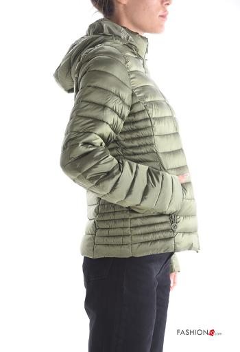 Puffer Jacket with pockets without lining with zip with hood - ph 3