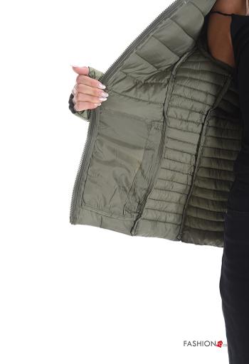 Puffer Jacket with pockets without lining with zip with hood - ph 6