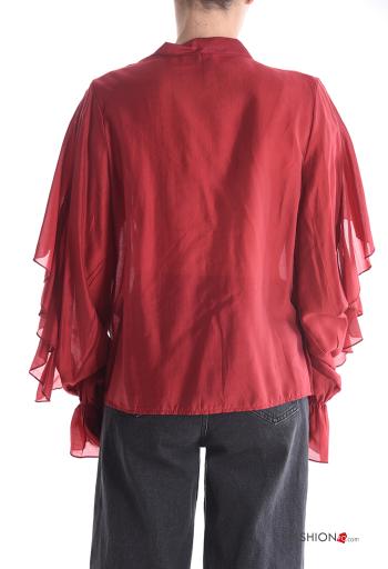 long sleeve Shirt with flounces with v-neck with buttons - ph 2