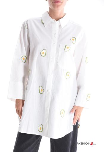 Camicia in Cotone maniche lunghe con colletto con bottoni - ph 1