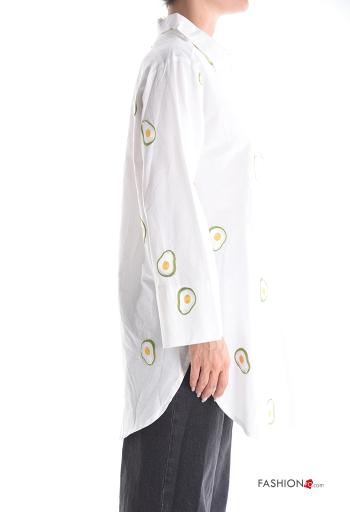 Camicia in Cotone maniche lunghe con colletto con bottoni - ph 3