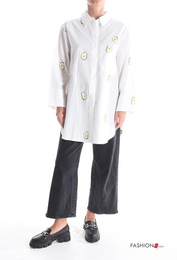 Camicia in Cotone maniche lunghe con colletto con bottoni - ph 5