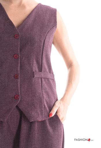Gilet with buttons with v-neck - ph 4