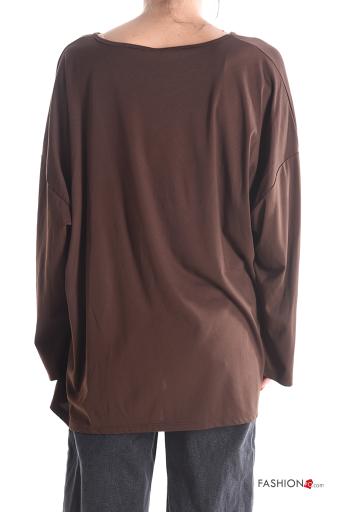 Maglietta a manica lunga oversize scollo a V - ph 2