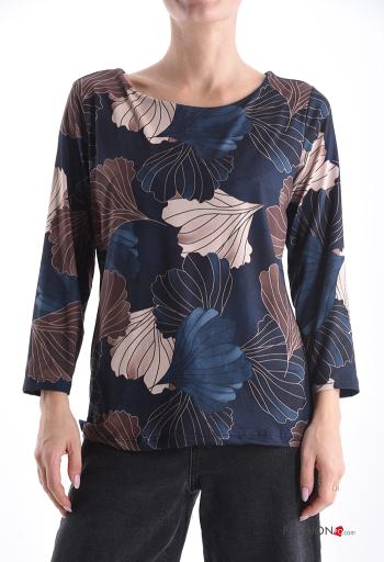 Floral long sleeve crew neck Long sleeved top