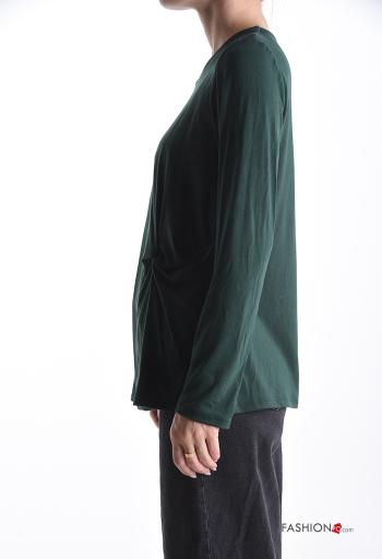 crew neck Long sleeved top with knot - ph 3
