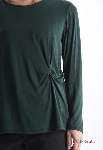 crew neck Long sleeved top with knot - ph 4