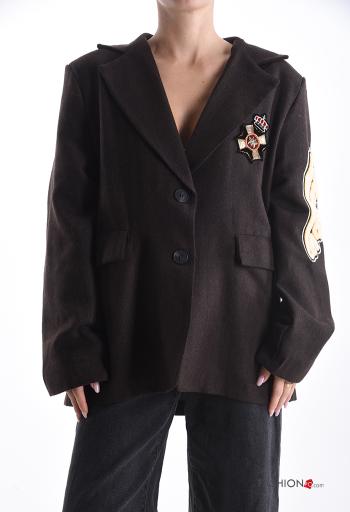 oversized long sleeve Wool Mix Blazer with buttons - ph 1