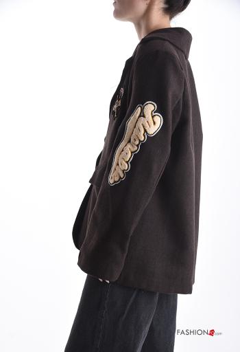 oversized long sleeve Wool Mix Blazer with buttons - ph 3