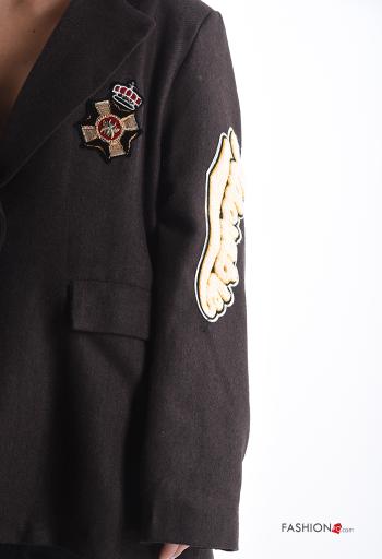 oversized long sleeve Wool Mix Blazer with buttons - ph 4