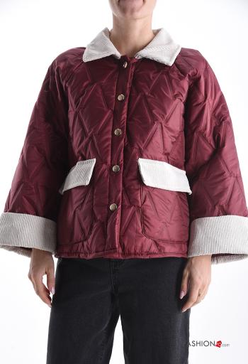 long sleeve with collar quilted Puffer Jacket with buttons with pockets - ph 1