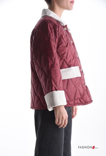 long sleeve with collar quilted Puffer Jacket with buttons with pockets - ph 3