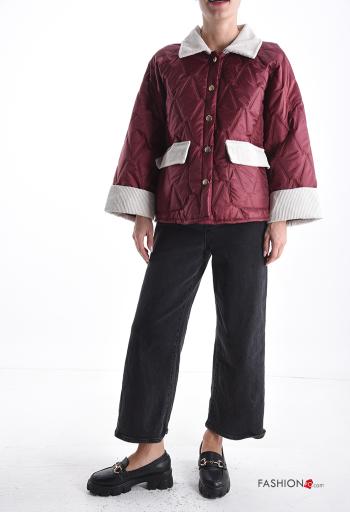 long sleeve with collar quilted Puffer Jacket with buttons with pockets - ph 5