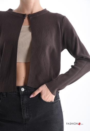 Cardigan maniche lunghe girocollo - ph 4
