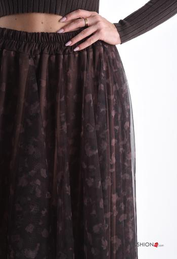 Tiermuster Tüll- Rock mit Futter mit gummizug - ph 4