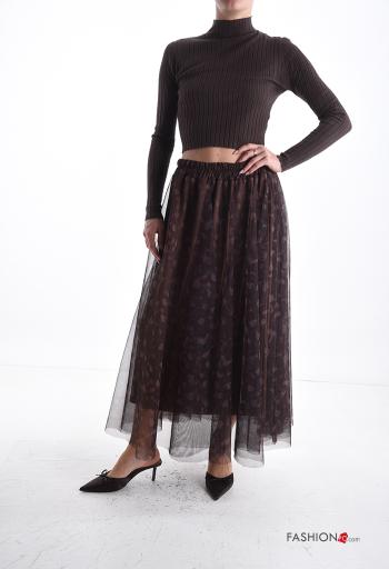 Tiermuster Tüll- Rock mit Futter mit gummizug - ph 5