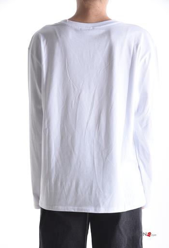 Maglietta a manica lunga in Cotone girocollo Fantasia stampata - ph 2