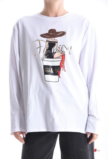 Maglietta a manica lunga in Cotone