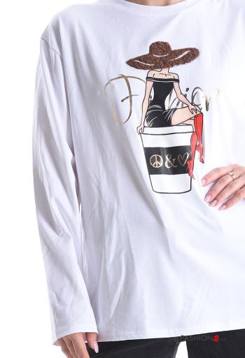 Maglietta a manica lunga in Cotone - ph 4