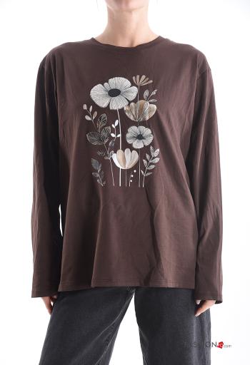 T-shirt à manches longues en Coton