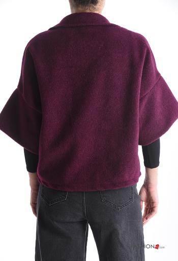 Giacca maniche a tre quarti con bottoni senza fodera - ph 2