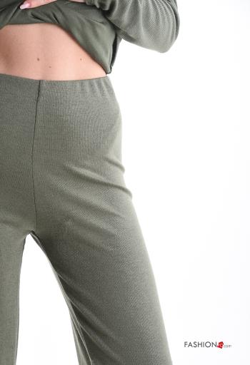 Coordinato con fibbia maniche lunghe scollo a V con elastico - ph 4