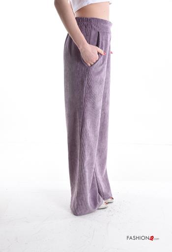 wide leg Hose mit Taschen mit gummizug - ph 3