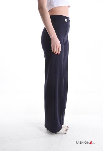 high waist Cotton Trousers with buttons - ph 3