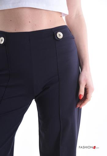 high waist Cotton Trousers with buttons - ph 4