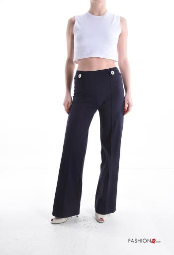 high waist Cotton Trousers with buttons - ph 5