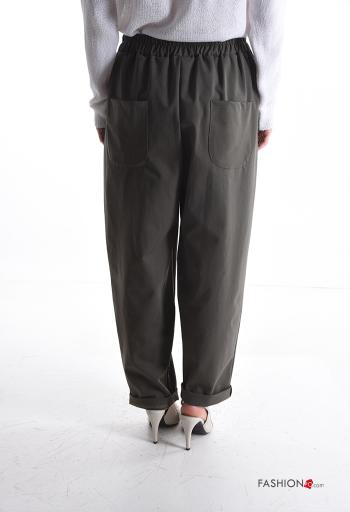 Hose aus Baumwolle mit Taschen mit gummizug - ph 2