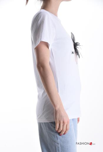 T-shirt de Algodón manga corta cuello redondo Diseño impreso - ph 3