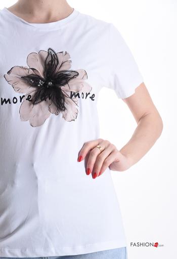 T-shirt de Algodón manga corta cuello redondo Diseño impreso - ph 4