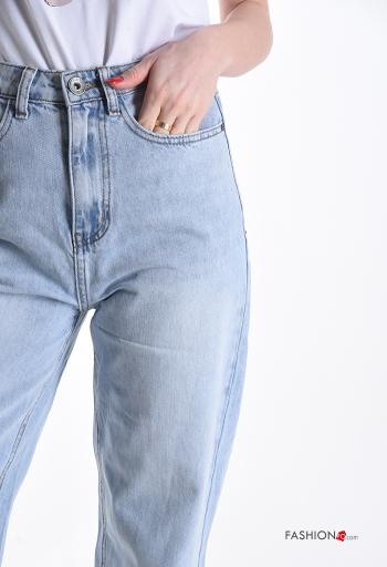 Cotton Jeans with buttons with zip with pockets - ph 4