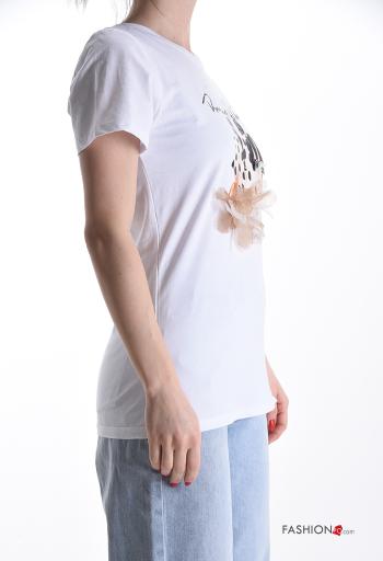 T-shirt de Algodón manga corta cuello redondo Diseño impreso - ph 3