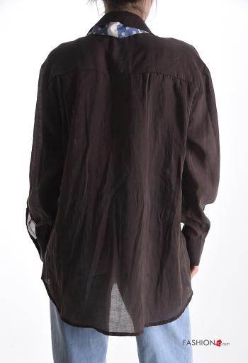 Camisa manga larga con cuello con botones con Bufanda - ph 2