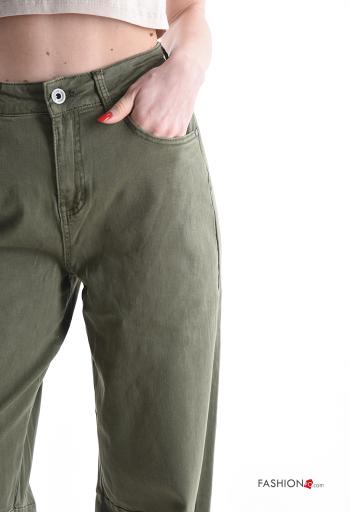 Cotton Jeans with buttons with zip with pockets - ph 4