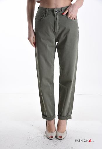 Vaqueros de Algodón con bolsillos con cremallera con botones - ph 1