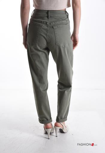 Vaqueros de Algodón con bolsillos con cremallera con botones - ph 2