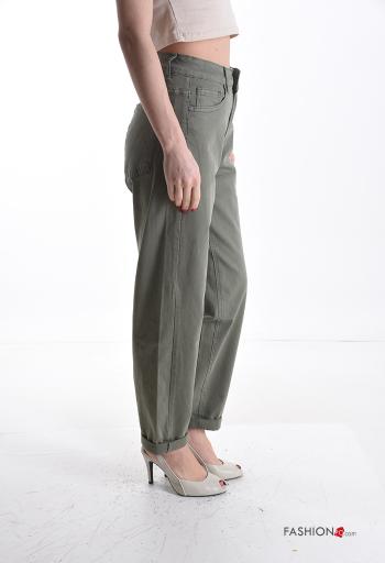 Vaqueros de Algodón con bolsillos con cremallera con botones - ph 3