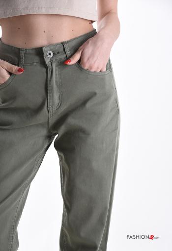 Vaqueros de Algodón con bolsillos con cremallera con botones - ph 4