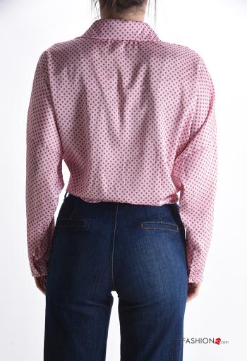 Polka-dot long sleeve with collar Shirt with buttons - ph 2