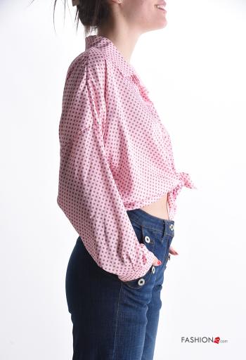 Polka-dot long sleeve with collar Shirt with buttons - ph 3