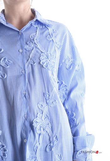 Graphic Print long sleeve with collar Cotton Shirt with buttons - ph 4