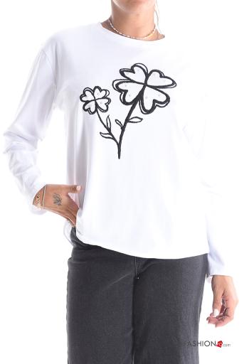 Camiseta de manga larga de Algodón
