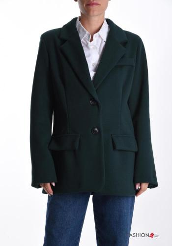 Cappotto con fodera con bottoni con tasche