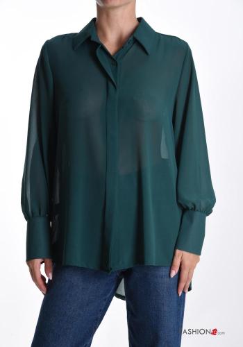 Camisa gasa manga larga con cuello con botones - ph 1