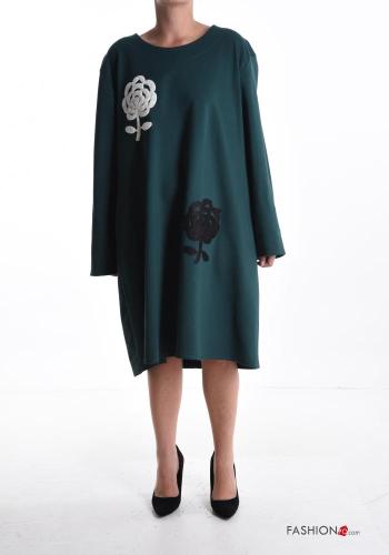 extra long sleeve crew neck Dress with pockets - ph 1