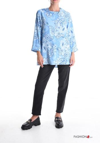 Paisley Muster lange ärmel Bluse - ph 1